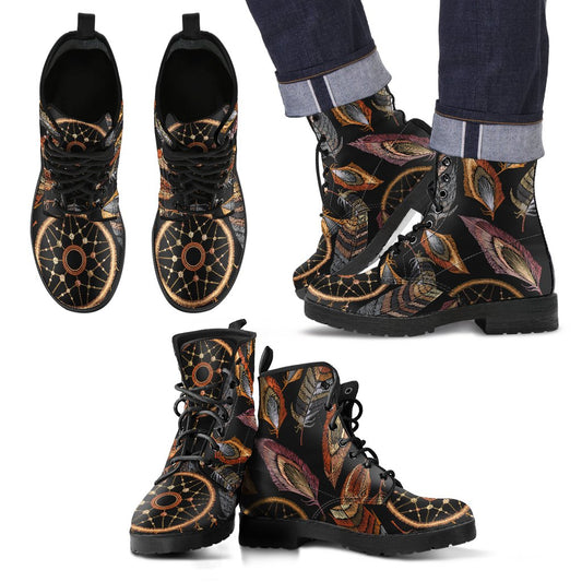 Dream catcher embroidered style Women & Men Leather Boots