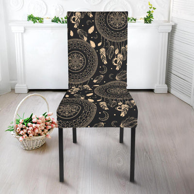 Dream Catcher Mandala Boho Moon Dining Chair Slipcover-JORJUNE.COM