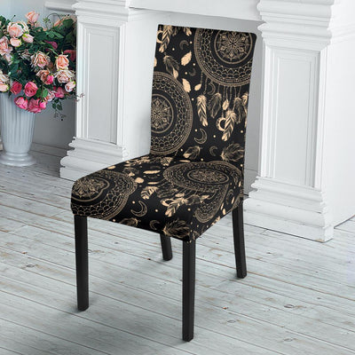 Dream Catcher Mandala Boho Moon Dining Chair Slipcover-JORJUNE.COM