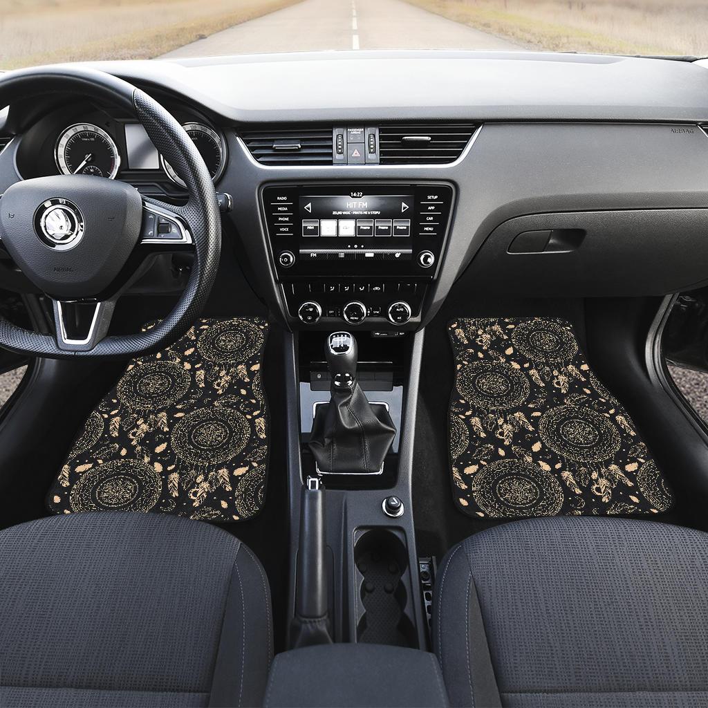 Dream Catcher Mandala Boho Moon Front and Back Car Floor Mats
