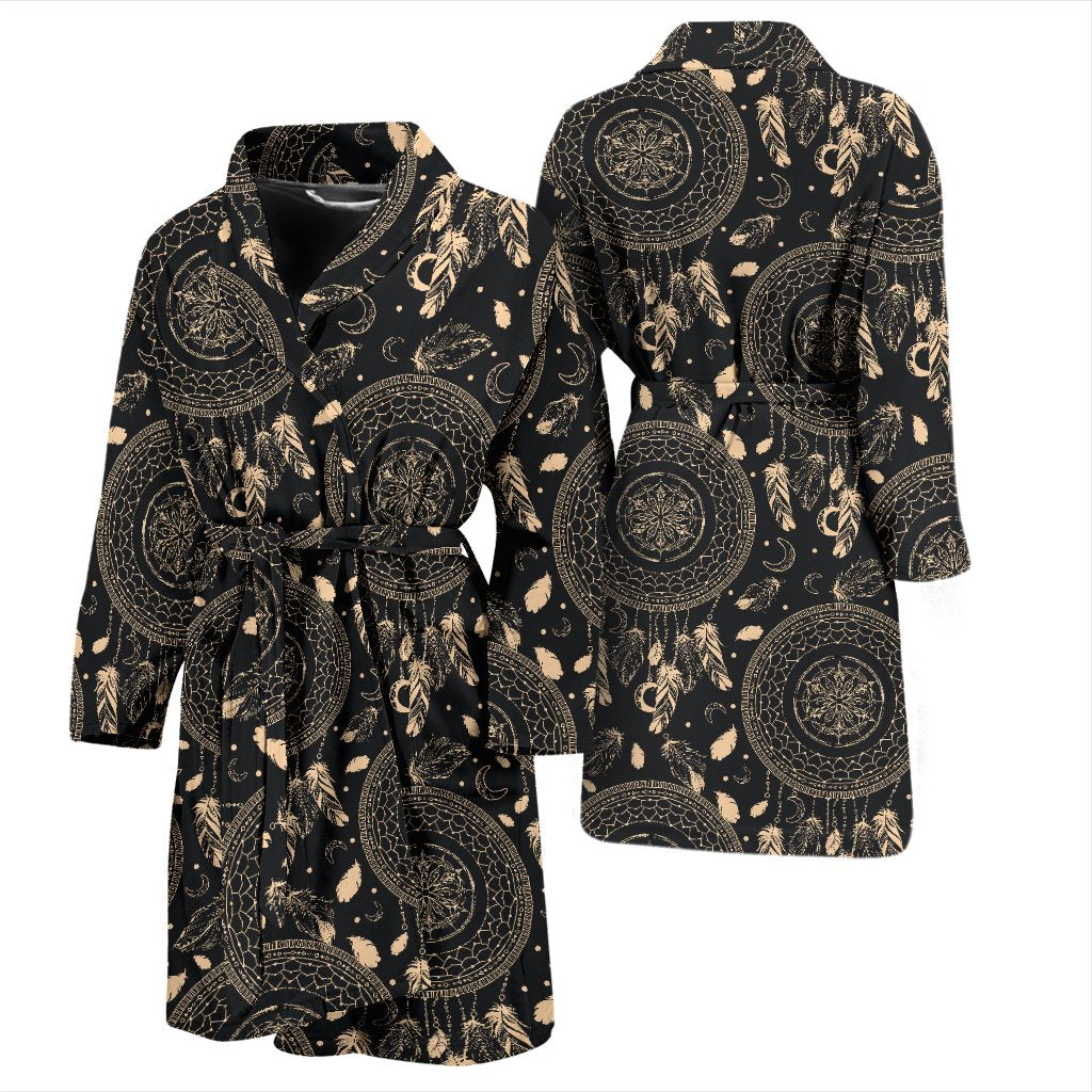 Dream Catcher Mandala Boho Moon Men Bath Robe