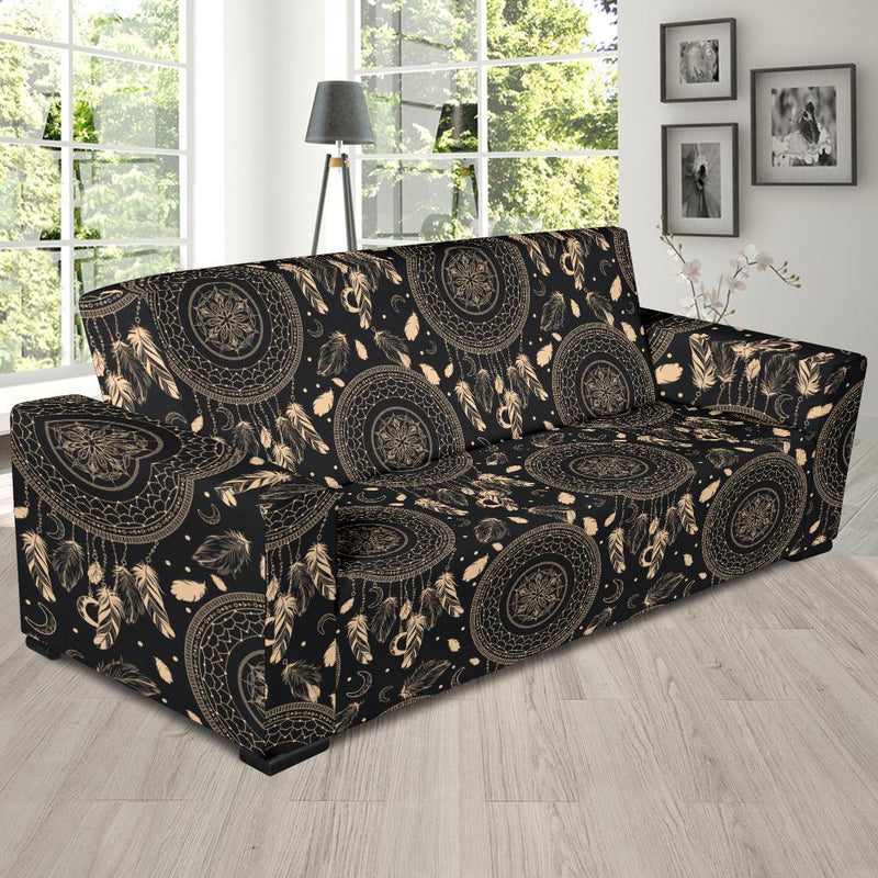 Dream Catcher Mandala Boho Moon Sofa Slipcover-JORJUNE.COM