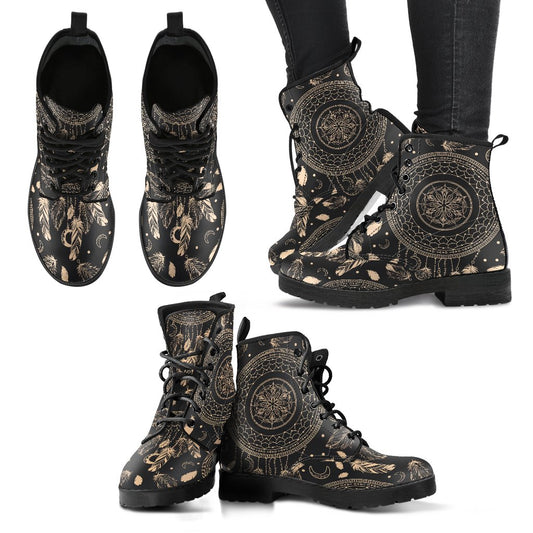 Dream Catcher Mandala Boho Moon Women & Men Leather Boots