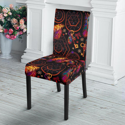 Dream catcher native american Dining Chair Slipcover-JORJUNE.COM