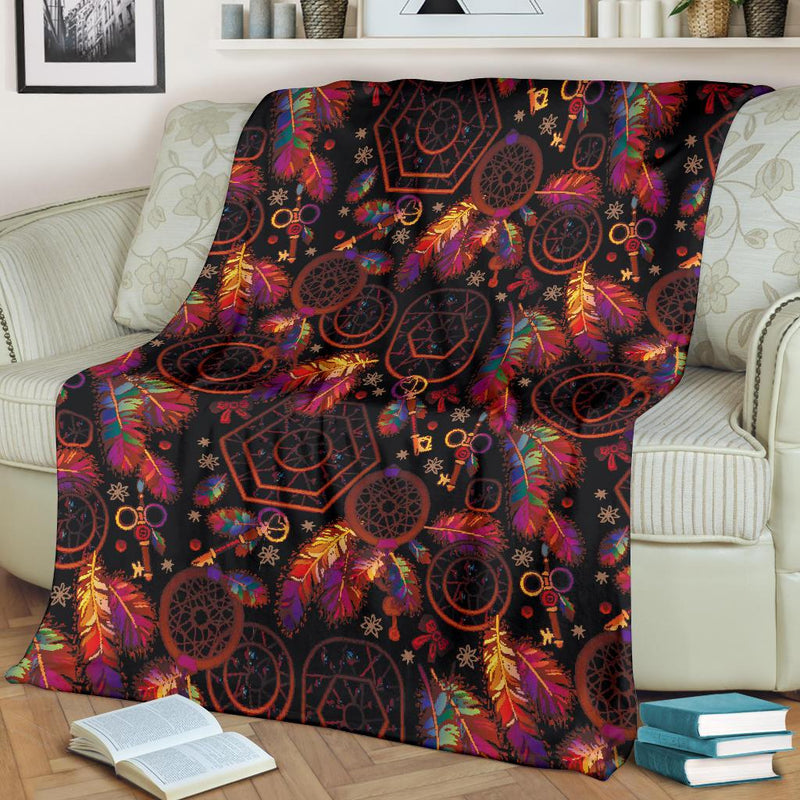 Dream Catcher Native American Fleece Blanket