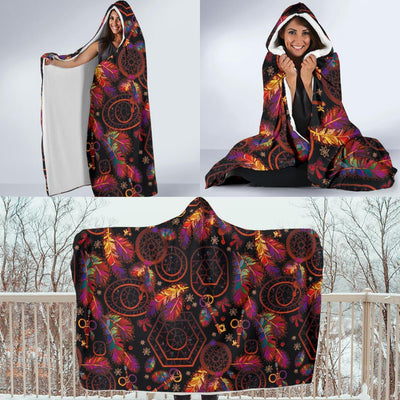 Dream catcher native american Hooded Blanket-JORJUNE.COM