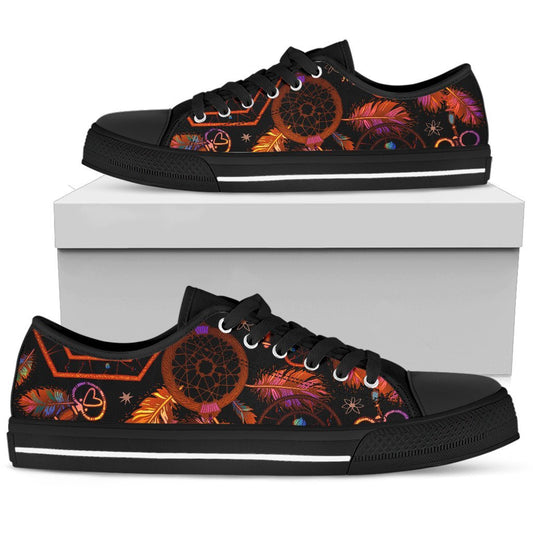 Dream catcher native american Women Low Top Canvas Shoes