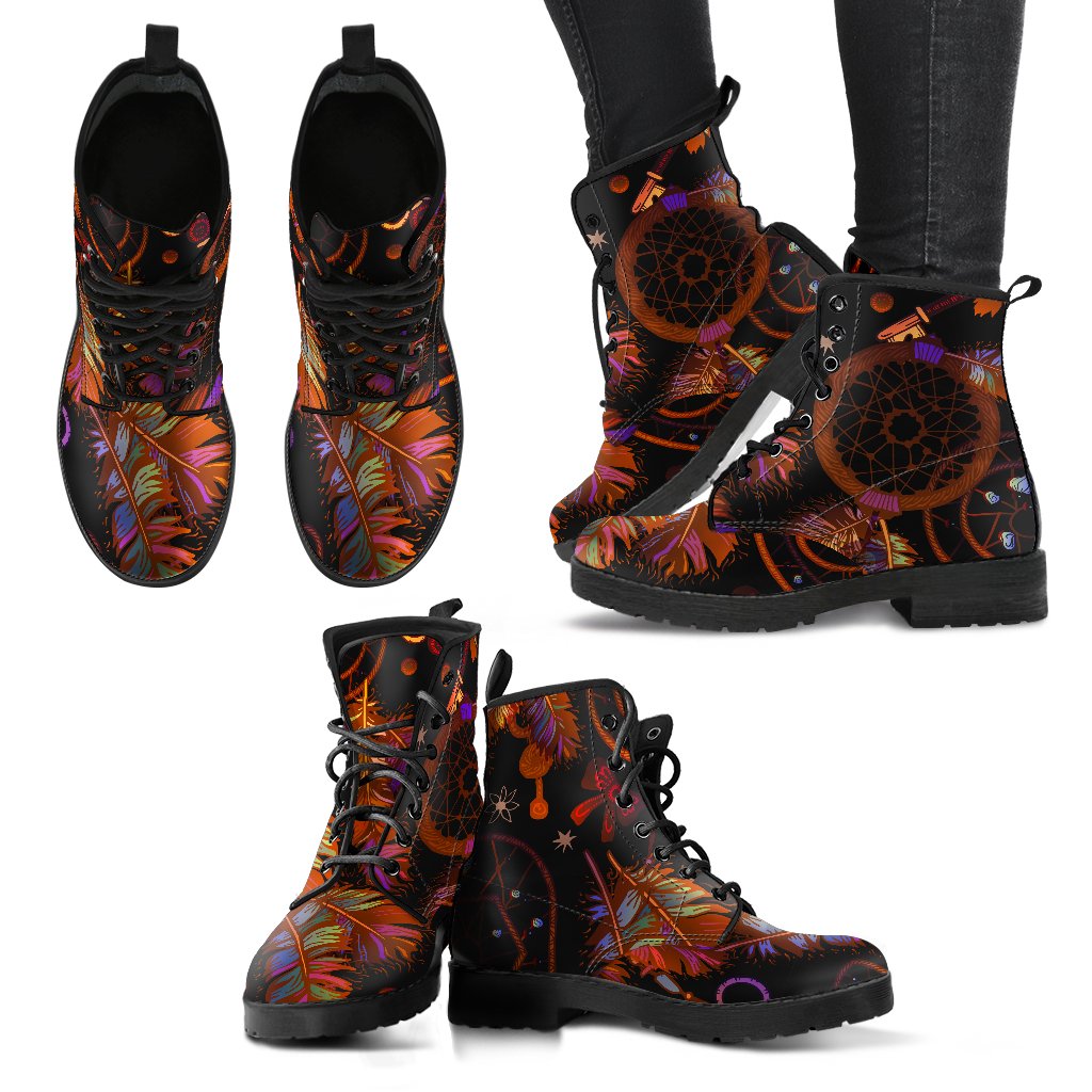 Dream catcher native american Women & Men Leather Boots