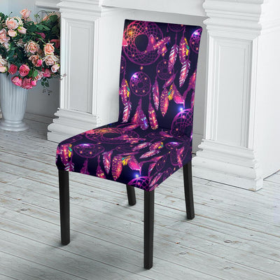 Dream catcher neon Dining Chair Slipcover-JORJUNE.COM