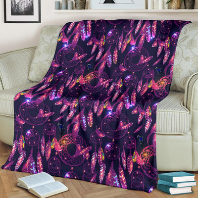 Dream Catcher Neon Fleece Blanket