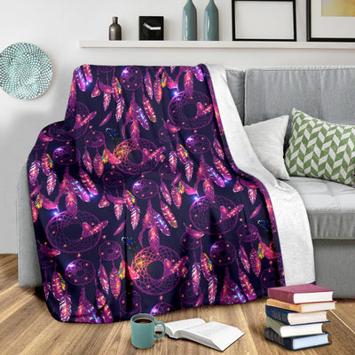 Dream Catcher Neon Fleece Blanket