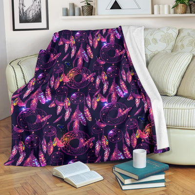 Dream Catcher Neon Fleece Blanket