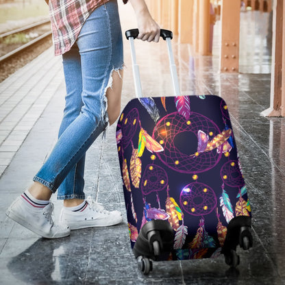 Dream catcher neon Luggage Cover Protector