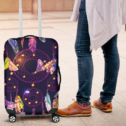 Dream catcher neon Luggage Cover Protector