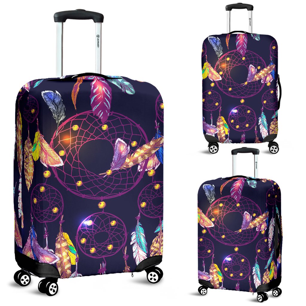 Dream catcher neon Luggage Cover Protector