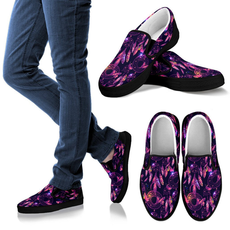 Dream Catcher Neon Men Slip On Shoes