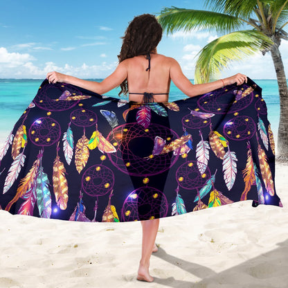 Dream catcher neon Beach Sarong Pareo Wrap
