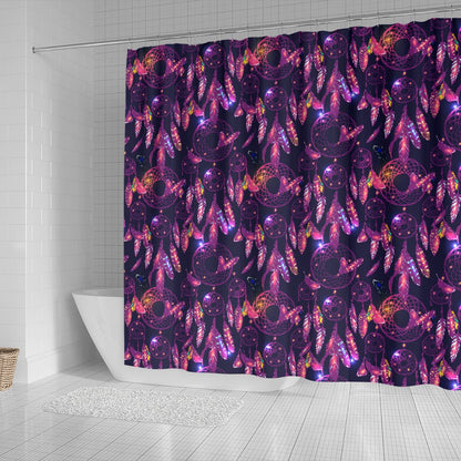 Dream Catcher Neon Shower Curtain