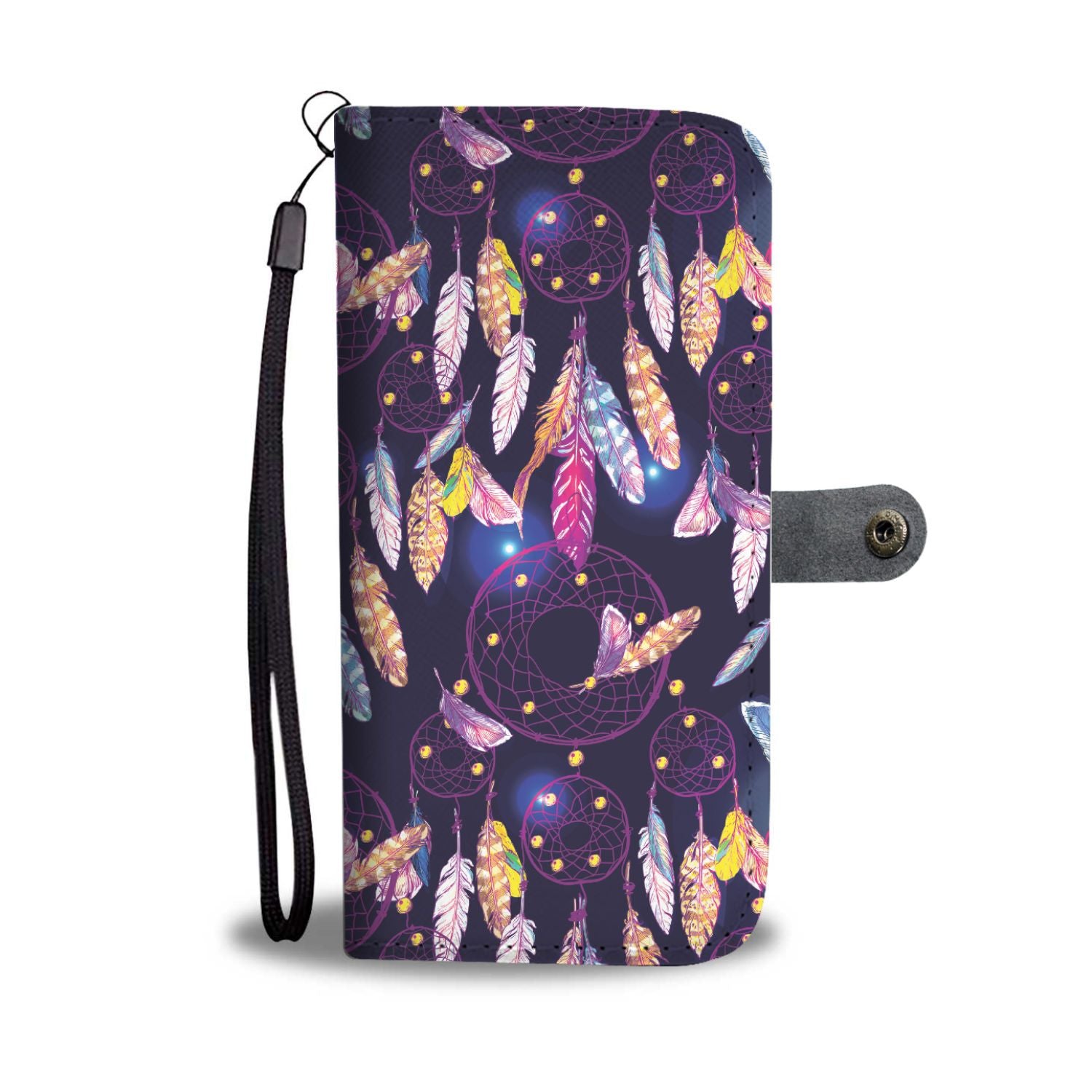 Dream catcher neon Wallet Phone case