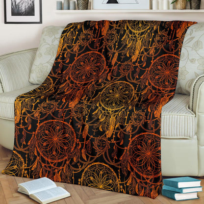 Dream Catcher Sun and Moon Fleece Blanket