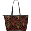 Dream catcher Sun and Moon Large Leather Tote Bag