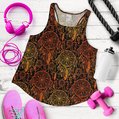 Dream catcher Sun and Moon Women Racerback Tank Top