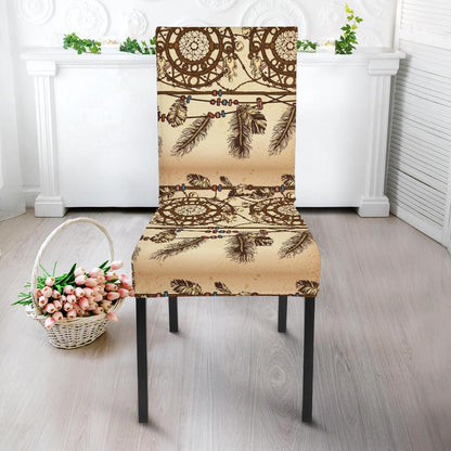 Dream catcher vintage native Dining Chair Slipcover-JORJUNE.COM