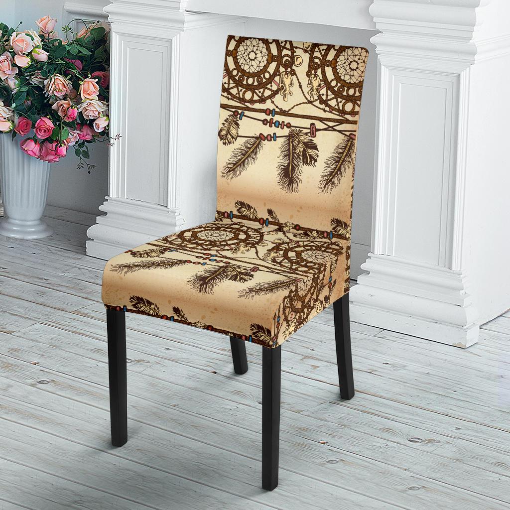 Dream catcher vintage native Dining Chair Slipcover-JORJUNE.COM