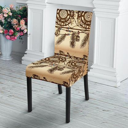Dream catcher vintage native Dining Chair Slipcover-JORJUNE.COM