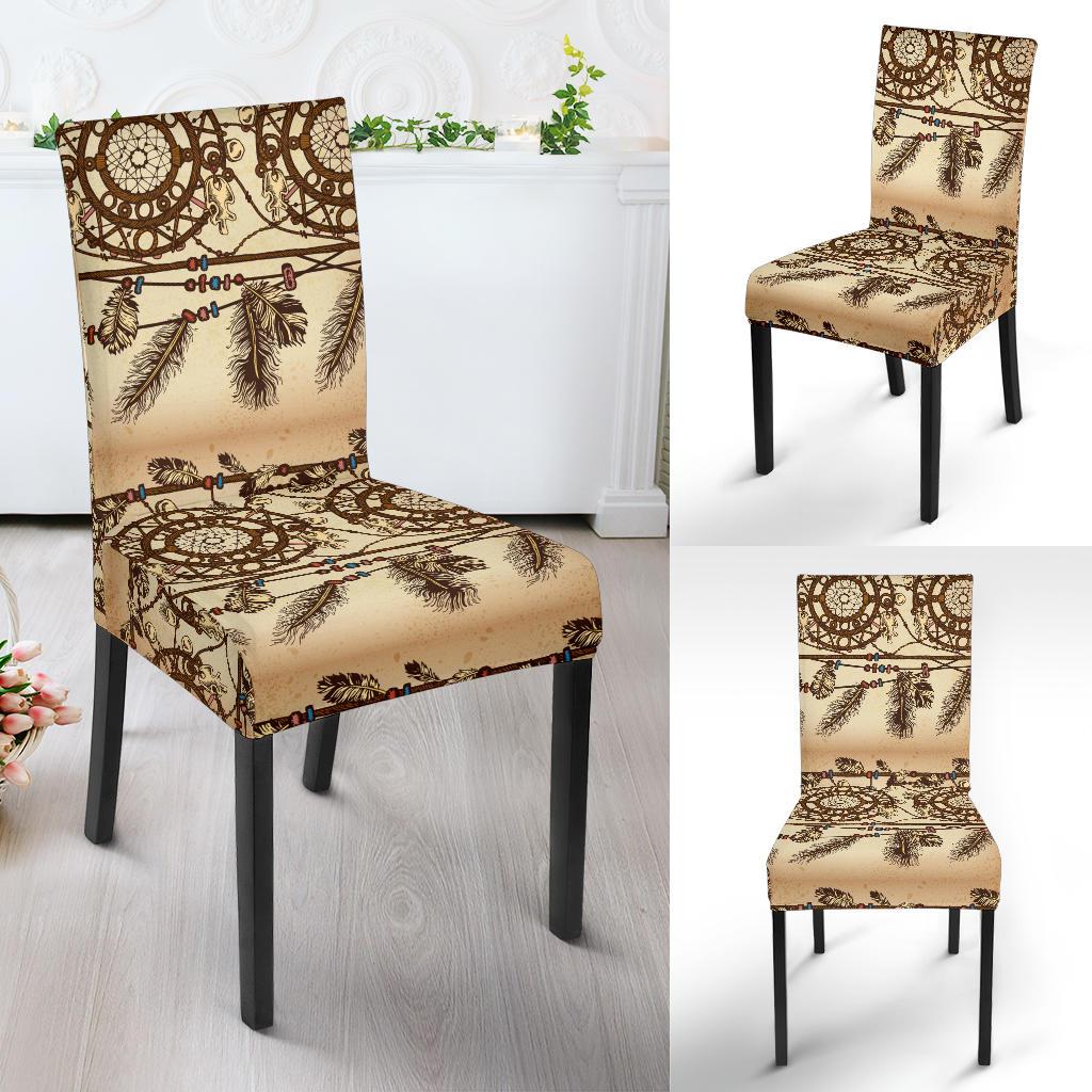 Dream catcher vintage native Dining Chair Slipcover-JORJUNE.COM