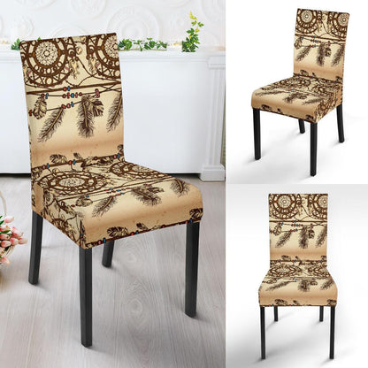 Dream catcher vintage native Dining Chair Slipcover-JORJUNE.COM