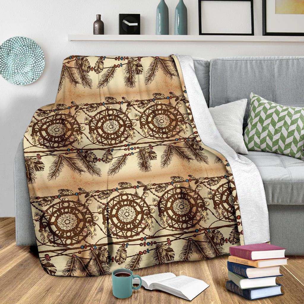 Dream Catcher Vintage Native Fleece Blanket