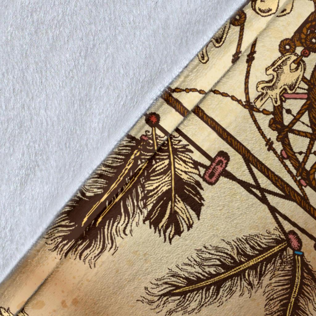 Dream Catcher Vintage Native Fleece Blanket