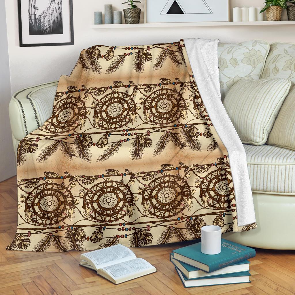 Dream Catcher Vintage Native Fleece Blanket
