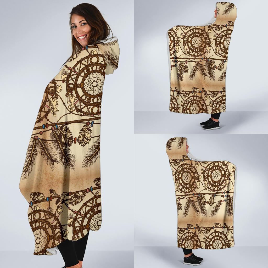 Dream catcher vintage native Hooded Blanket-JORJUNE.COM