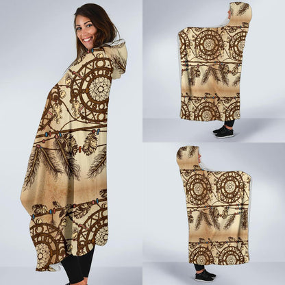 Dream catcher vintage native Hooded Blanket-JORJUNE.COM