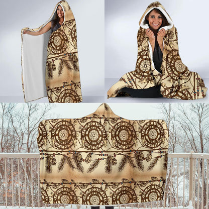 Dream catcher vintage native Hooded Blanket-JORJUNE.COM