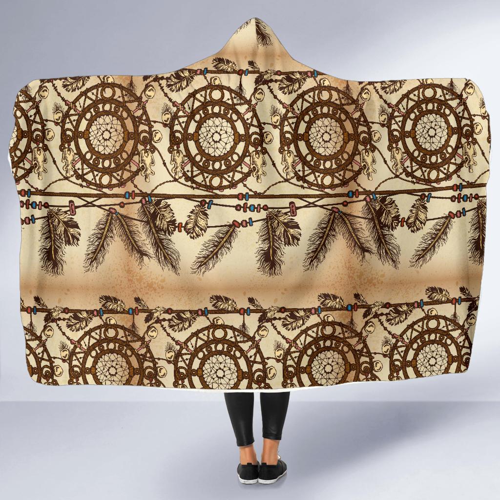 Dream catcher vintage native Hooded Blanket-JORJUNE.COM