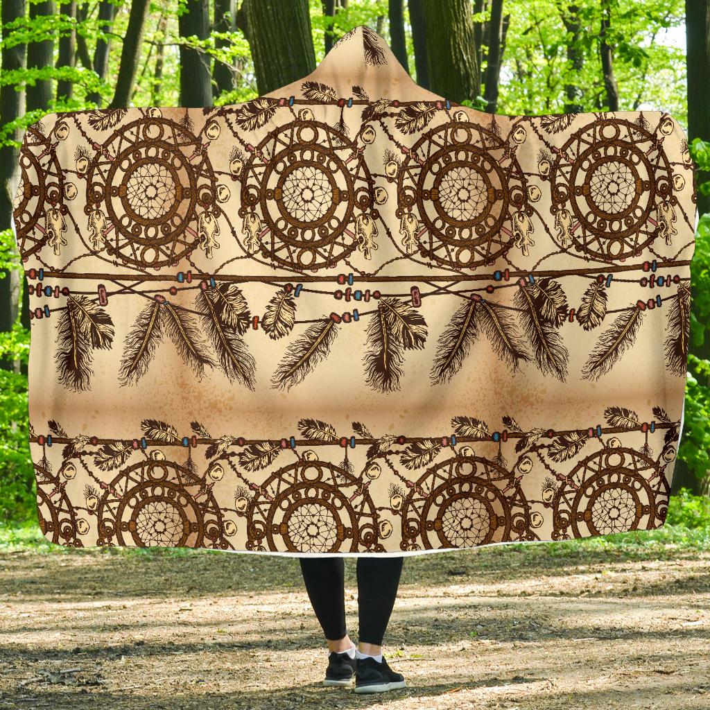 Dream catcher vintage native Hooded Blanket-JORJUNE.COM