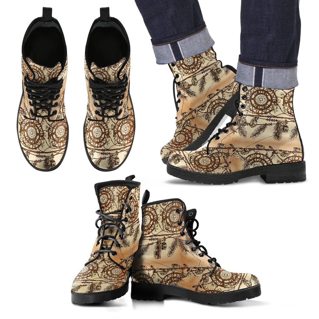 Dream Catcher Vintage Native Men Leather Boots