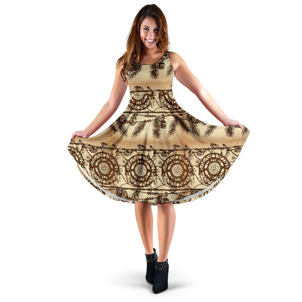 Dream Catcher Vintage Native Sleeveless Mini Dress