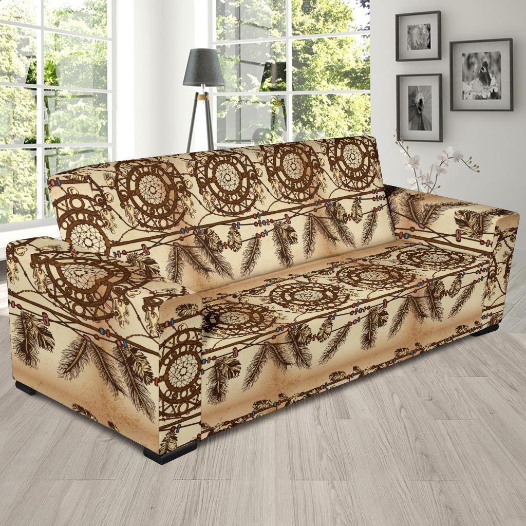 Dream catcher vintage native Sofa Slipcover-JORJUNE.COM