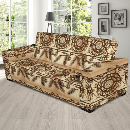 Dream catcher vintage native Sofa Slipcover-JORJUNE.COM