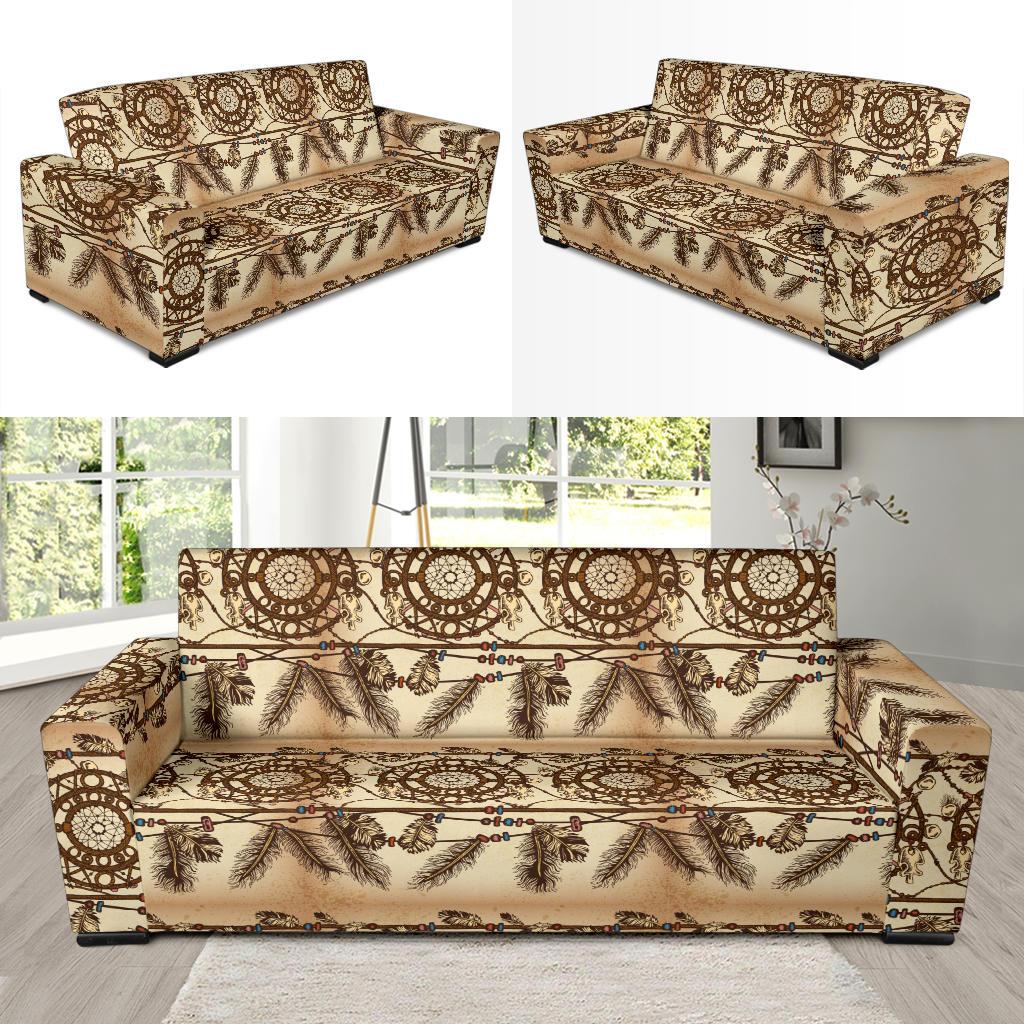 Dream catcher vintage native Sofa Slipcover-JORJUNE.COM