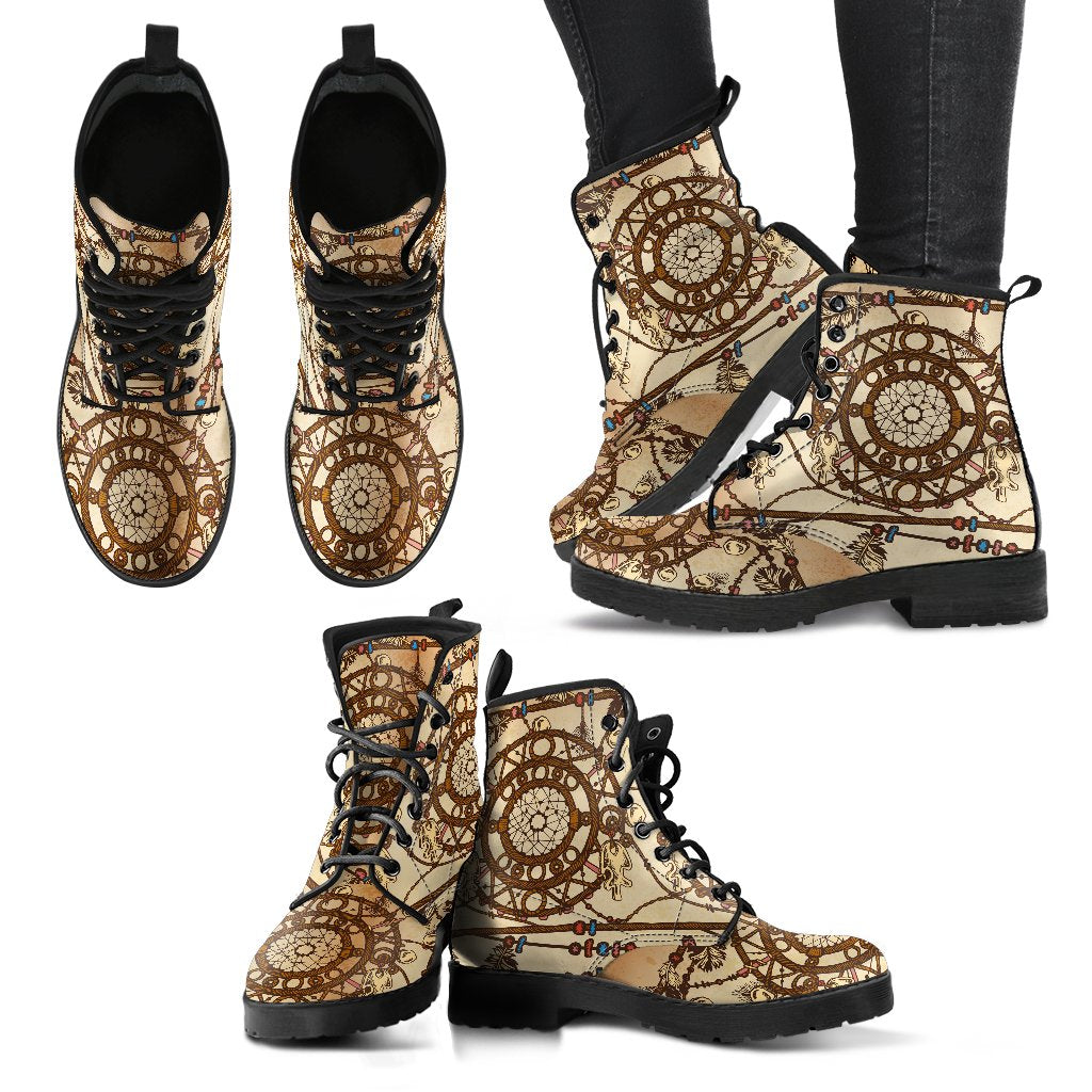 Dream catcher vintage native Women & Men Leather Boots