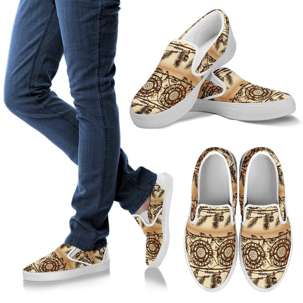 Dream Catcher Vintage Native Women Slip On Shoes