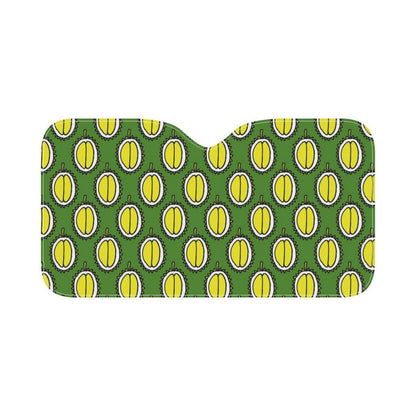 Durian Pattern Print Design DR01 Car Sun Shade-JorJune
