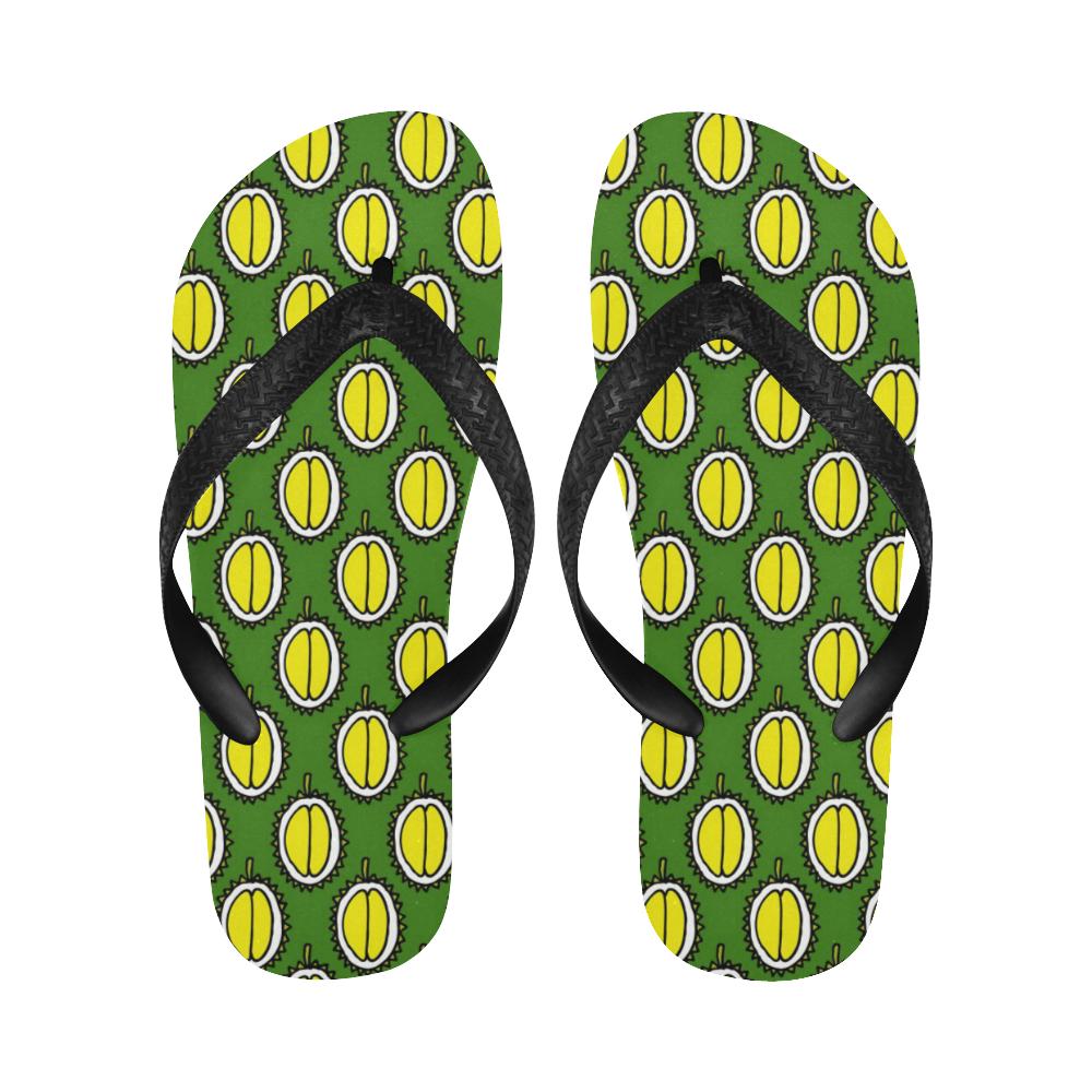 Durian Pattern Print Design DR01 Flip Flops-JorJune