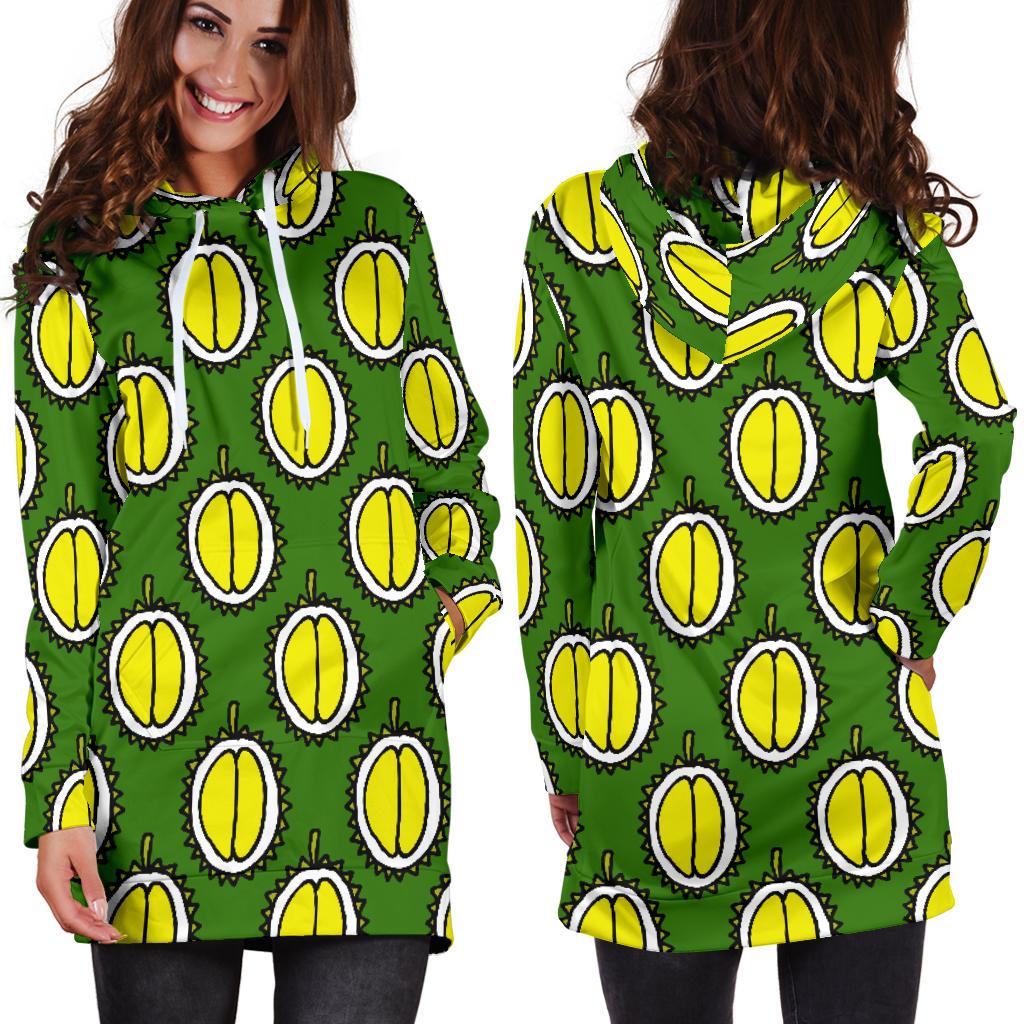 Durian Pattern Print Design DR01 Women Hoodie Dress