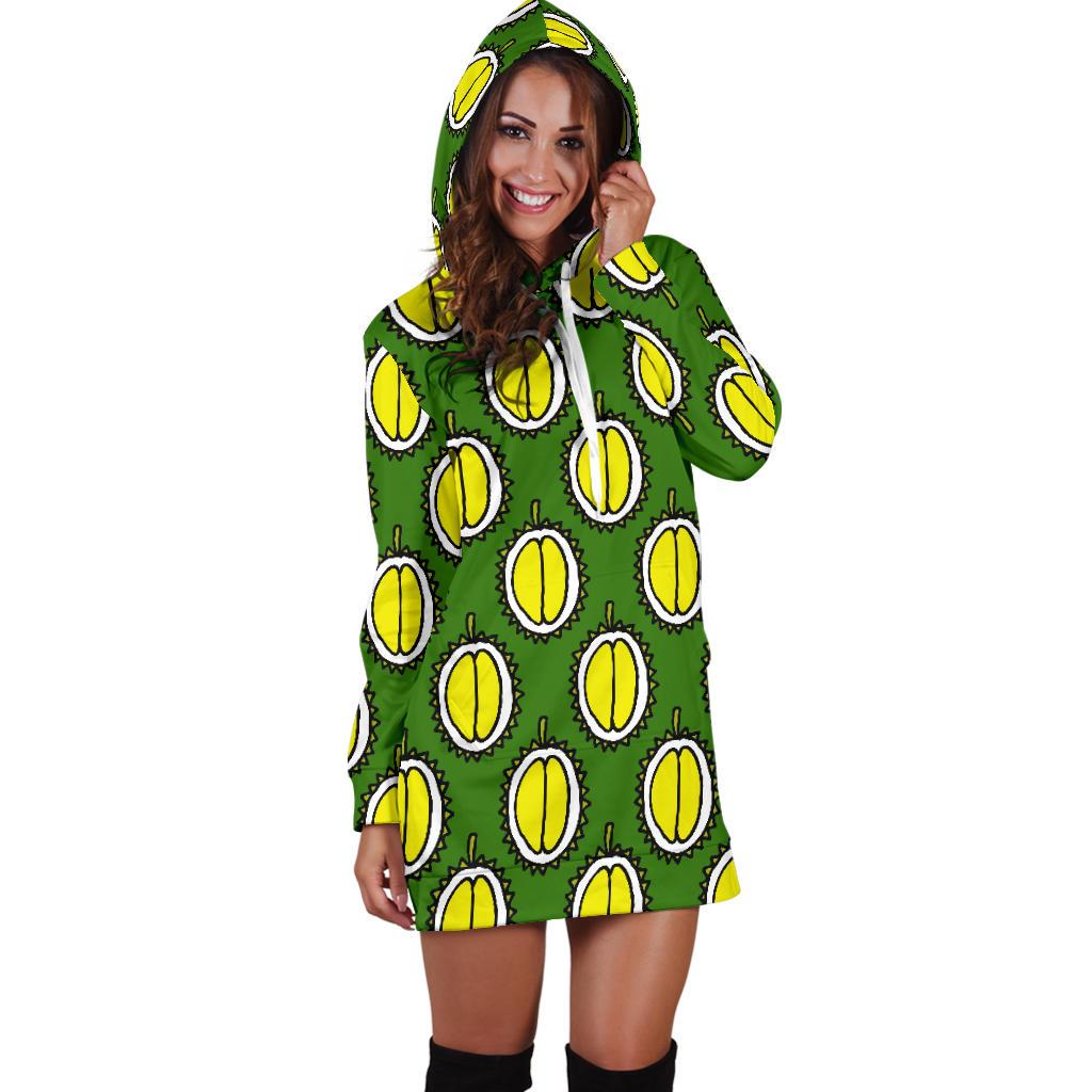 Durian Pattern Print Design DR01 Women Hoodie Dress